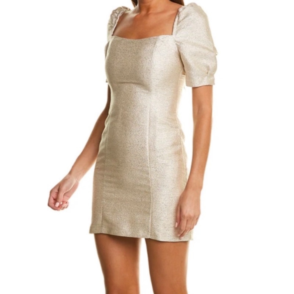 EUC gold BB Dakota power puff mini dress 🌟